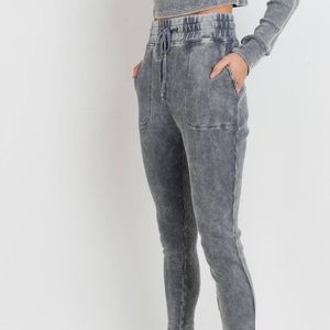 Waffle Mineral Washed Joggers